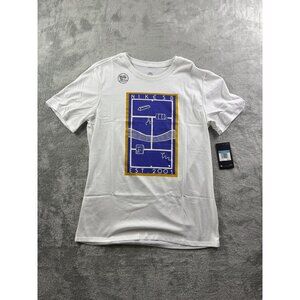 Nike SB Shirt Mens Medium White Blue Dri-Fit Skateboarding EST 2001 Graphic Tee